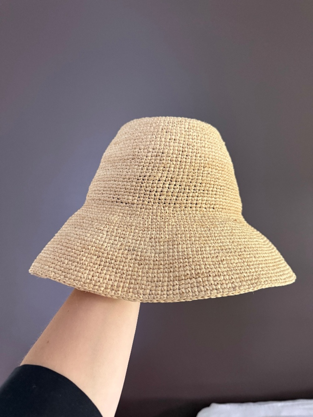 Janessa Leone Woven Straw Bucket Hat in Natural